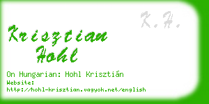 krisztian hohl business card