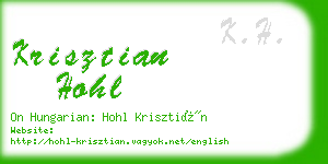 krisztian hohl business card